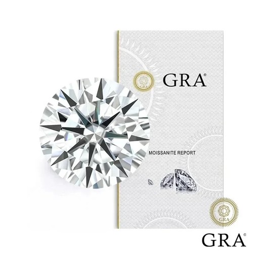 0.5/1/2/3/5ct Moissanite D Color VVS1 Round Loose Real Gem Stone GRA Certified - Picture 3 of 7