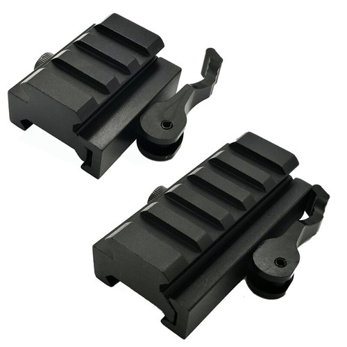 Picatinny Riser Mount Adapter 20mm Schiene mit Schnellverschluss Abnehmbare QD