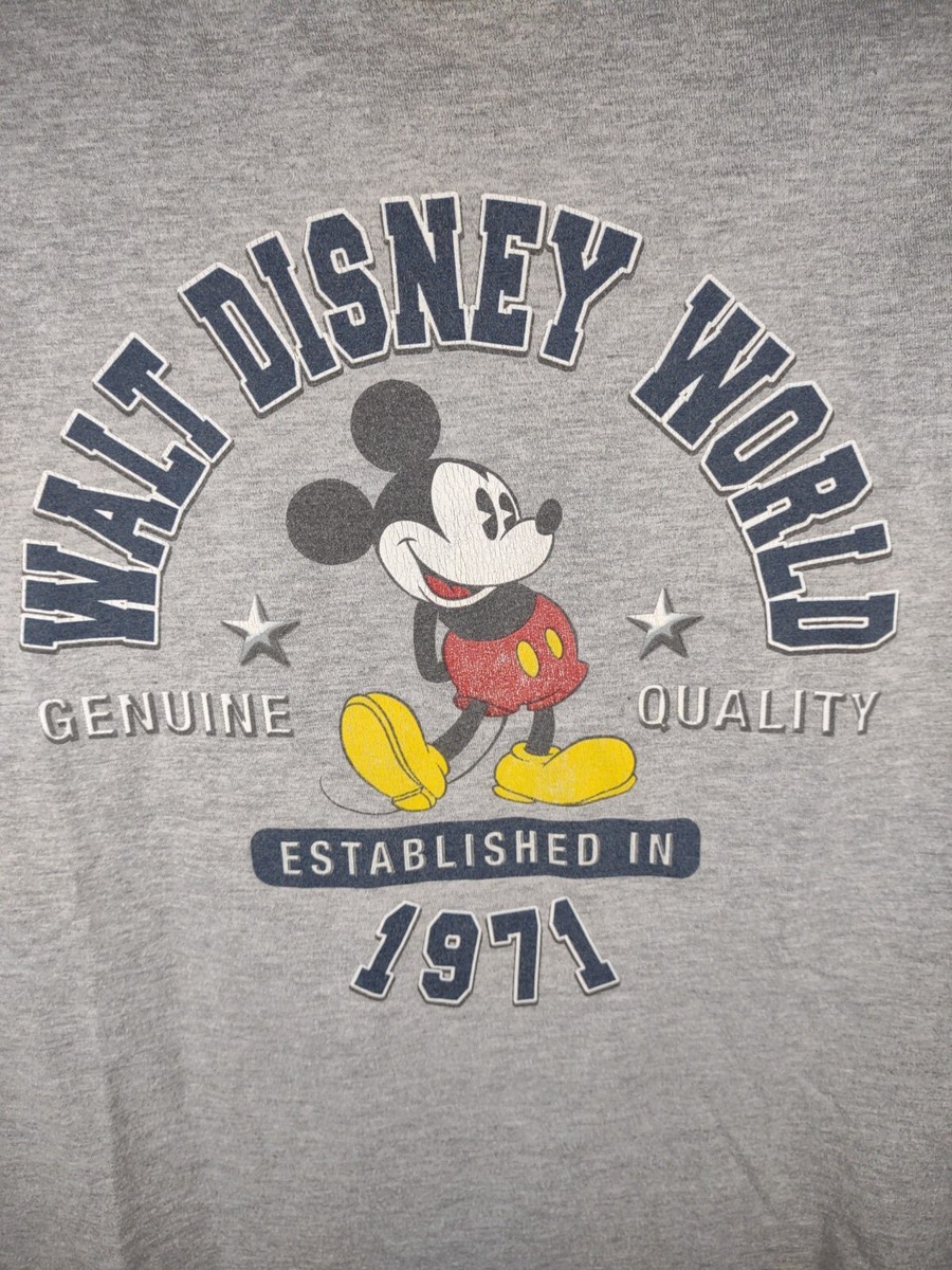Disneyland Walt Disney World Youth XL Mickey Mouse Established