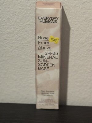EveryDay Humans Rose From Above SPF35 Mineral Sunscreen Base 1.7floz Exp 7/24