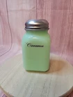 Vintage McKee Jadeite Cinnamon Square Glass Jar 1930's
