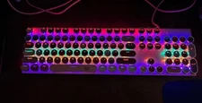 LIGHTED PINK KEYBOARD MECHANICAL TYPEWRITER STYLE