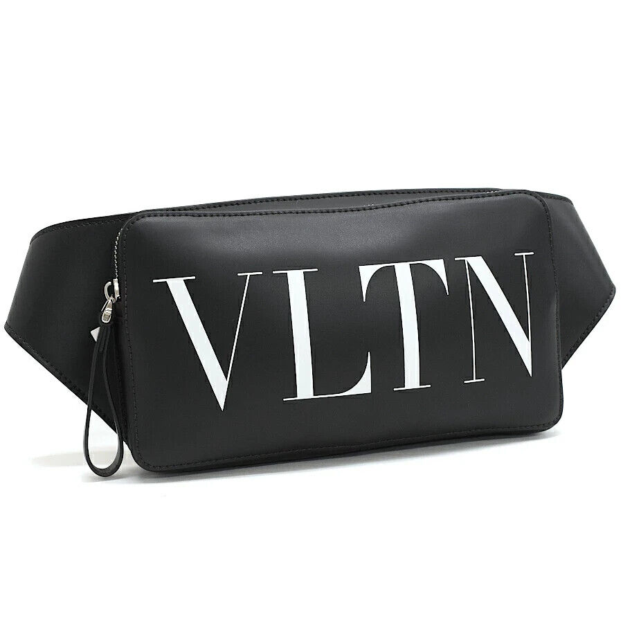 Valentino Garavani VLTN Leather Belt Body Bag Black Valentino Garavani VLTN Leather Belt Body Bag Black