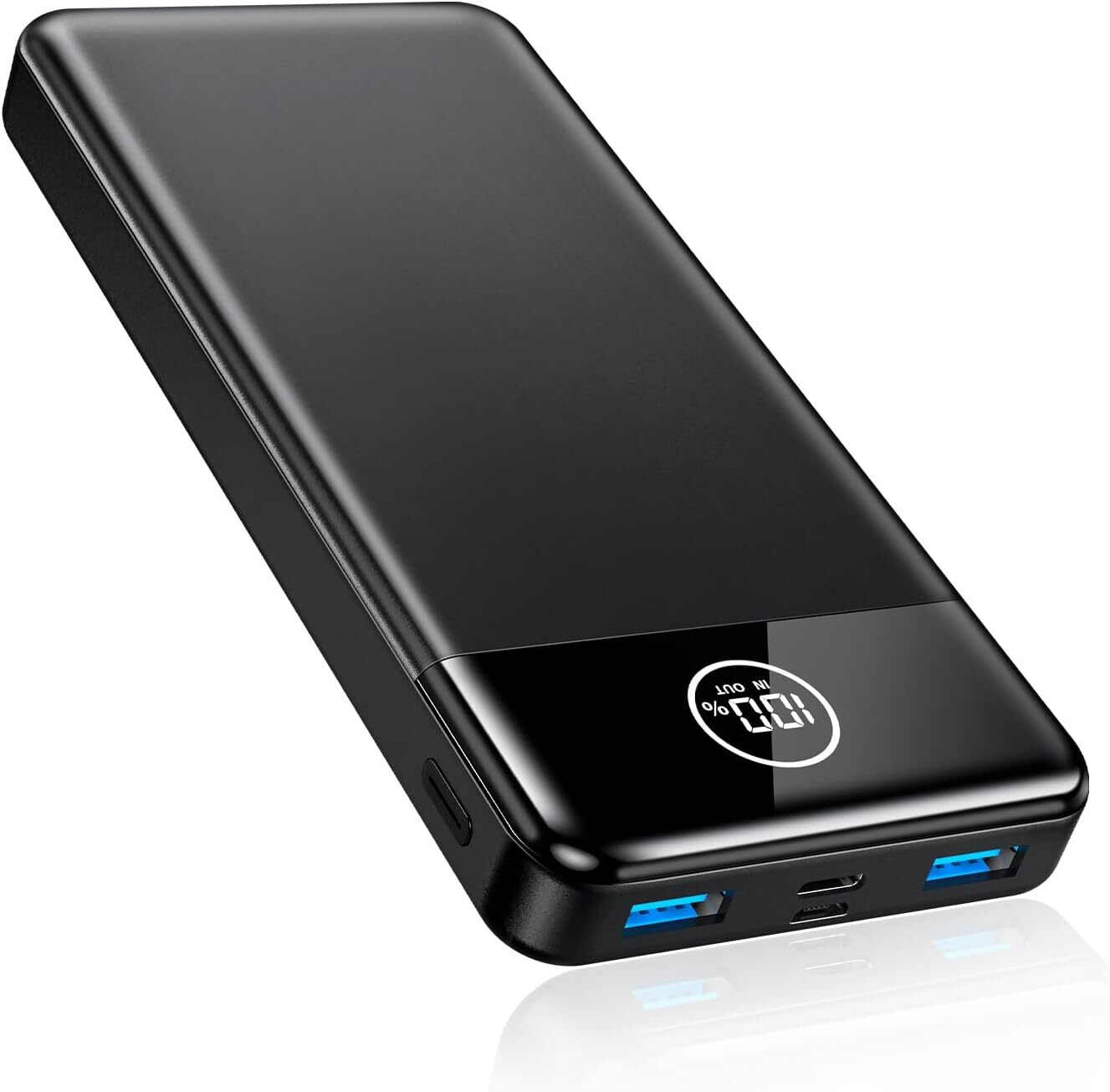 33800mAh Portable Charger with 22.5W Fast Charging in Sleek Black Design-image