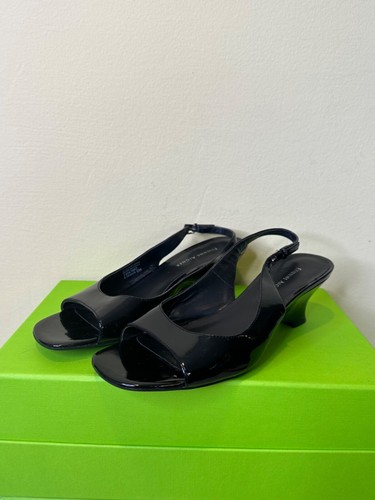 Etienne Aigner Women's size 6 Black,Patent Leather, Slingback Pump Sandals - EUC