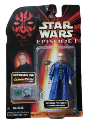 Hasbro Senator Palpatine With Senate Cam Droid Action Figure Commtech Chip