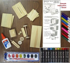 Vintage ~Brandine~ DIY Woodworking Kit with Glue & instructions, No Tools Needed