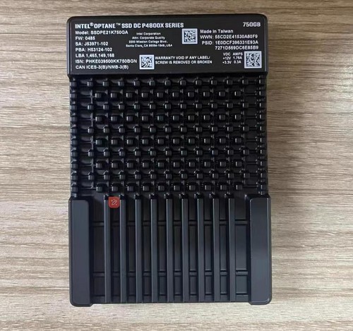 New Intel P4800X 750GB Optane SSD DC SSDPE21K750GA U.2 2.5" 6Gb/S Nvme/PCIe - Picture 2 of 3