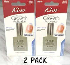 2 PACK Kiss X-treme Growth Activator Nail Growth Strengthening Treatment Polish