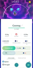 Pokémon - Cosmog - P T C - 20k+ stardust -See description