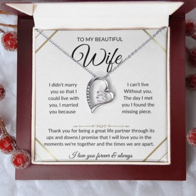 Wife Necklace, Nice Christmas Gifts For Women, Anniversary Gift For Wife