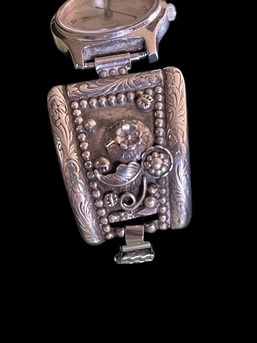Native American Artisan Made 925 Sterling Silver Watchband Stainless Steel Timex - Picture 3 of 7