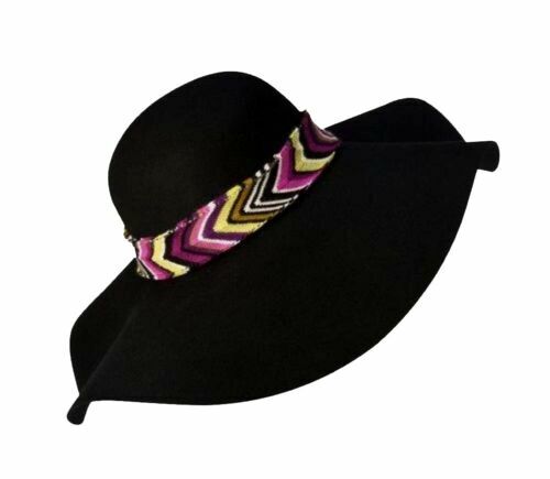 Missoni for Target Women\'s Floppy Brown 100% Wool Felt Hat Boho Hippy Zig Zag Missoni for Target Women main image 4