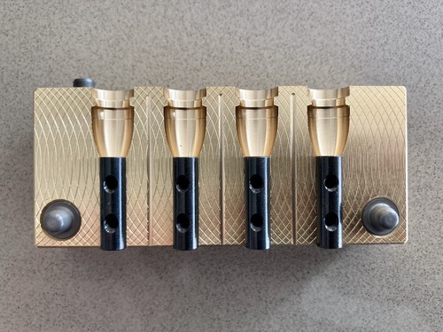 MP Hollow Point Bullet Mold - 9mm - 357-125 PB - 4 Cavity Brass - Picture 4 of 11