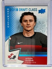 2020 Team Canada - 2018 Draft Class - Blue Exclusives #91 - Aidan Dudas (Mult.)