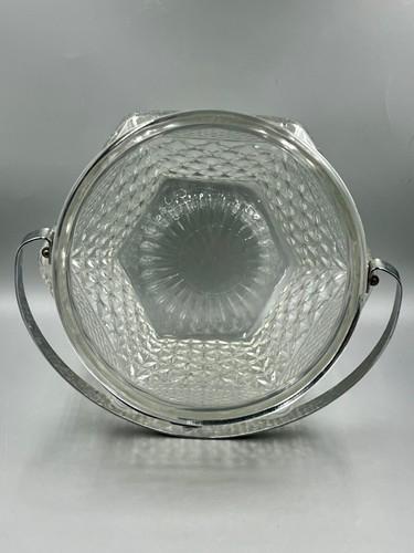 VTG 1960's Anchor Hocking Wexford Crystal Ice Bucket w-Lid & Handle - Excellent! - Picture 5 of 8