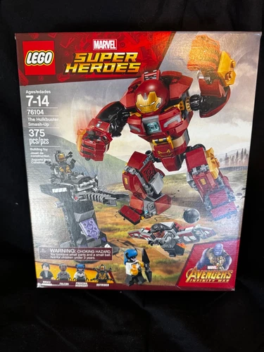 LEGO Marvel: The Hulkbuster Smash-Up (76104) RETIRED NIB 375 pcs w/ Mini Figures
