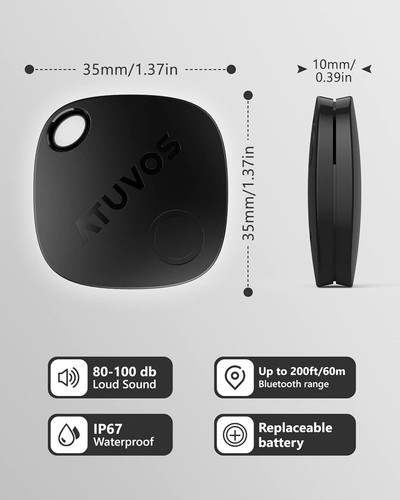 ATUVOS GPS Air Tag 1er Pack, Bluetooth Gepäck Tracker funktioniert mit Apple Find My APP - Bild 7 von 17