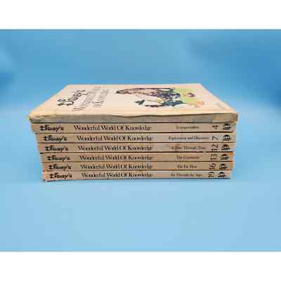 Vintage Disney's Wonderful World Of Knowledge Books Lot Of 7 KIDS
