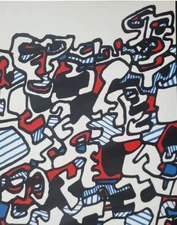 Jean Dubuffet Original ScreenPrint / Silkscreen Plate 11 1960's  w/documentation
