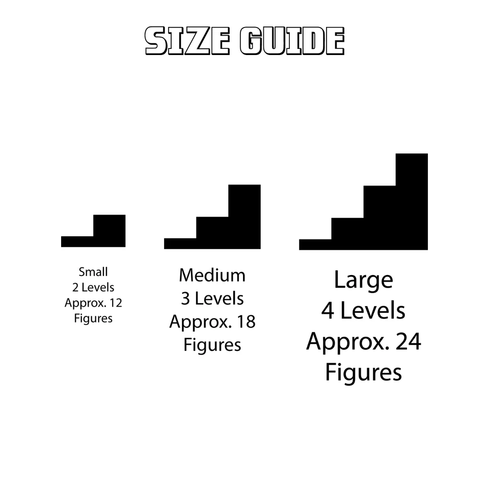 Soporte para figuras de ladrillo (minifigura) - 3 tamaños, 20 colores (varios mostrados) Foto 2 de 4