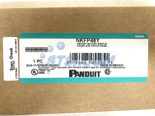 Panduit NetKey 48-Port 2U Modular Keystone Patch Panel NKFP48Y ~STSI - Picture 2 of 3