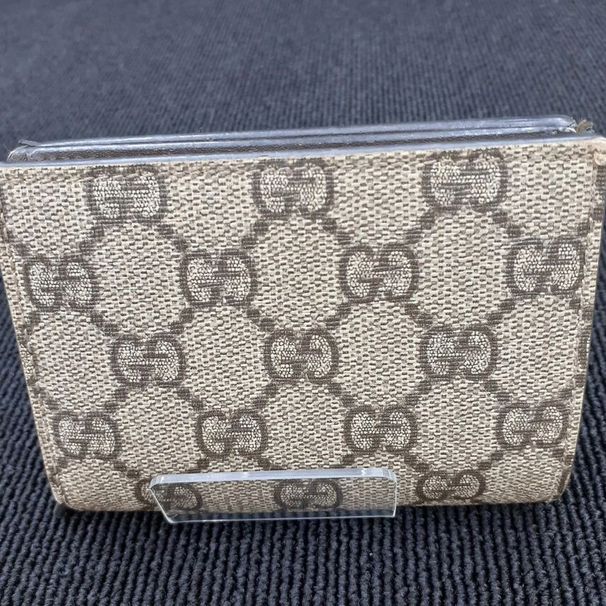 Portefeuille porte carte GUCCI GG Supreme beige 508757 sans boîte du Japon Occasion