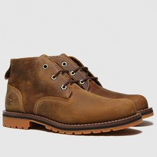 Image of TIMBERLAND LARCHMONT CHUKKA TAN LEATHER 3 EYE BOOTS SIZE 12.5