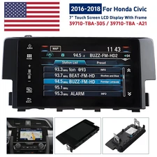 Navigation Display Touch Screen 39710-TBA-A11 FOR 2016-18 Honda Civic Radio OEM