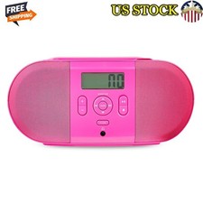 NEW Pink CD Boombox with Portable Boom Box, Digital FM Radio, CD Player