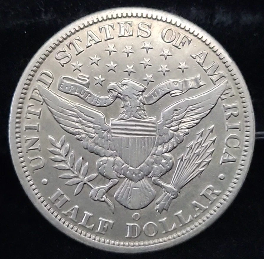 Medio dólar O Barber 1895 XF detalles (limpio) | Bonita moneda mejor fecha ver fotos Foto 4 de 4