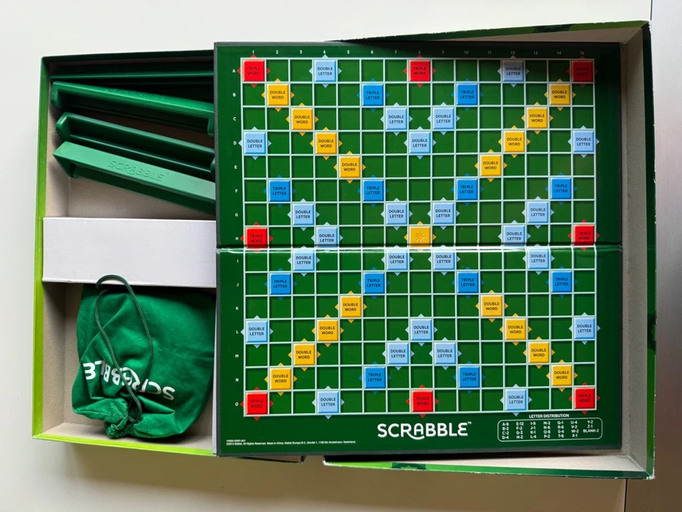 Mattel Scrabble Original Classic Board Tile Game Complete Unused - Image 2 of 4