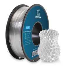 Geeetech Clear PLA Filament 1.75mm, Excellent Transparency, Neatly Wound 3D P...