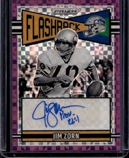 2025 Panini Prizm- Flashback Auto- Purple Power /49- Jim Zorn #FLA-JZN