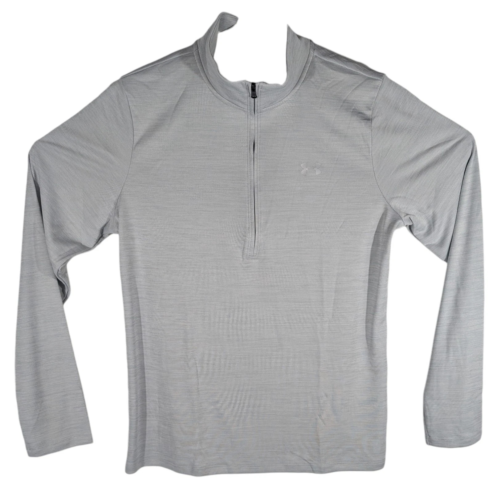 Under Armour Light Gray Track 1/4 Zip Womens size Medium Heather UA Velocity