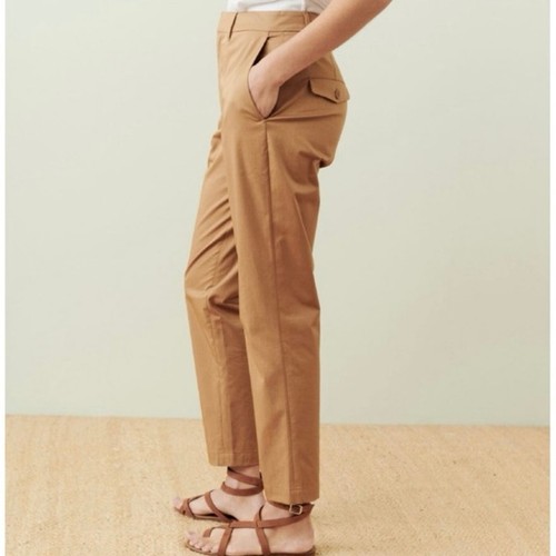 Jenni Kayne Twill Hose hellbraun Stretch Baumwolle Knöchelhose Größe 10 gebraucht, in einwandfreiem Zustand - Bild 4 von 9