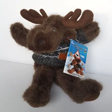 Norway Moose ELGAR 24cm Plush Stuffed Animal Soft Toy Knitted Sweater TAGS Cute