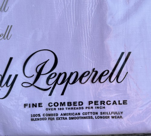 VTG Lady Pepperell One Flat Sheet Double Bed 81x108 100% Cotton Lavender SEALED - Picture 3 of 8