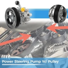 Power Steering Pump w/ Pulley for Chrysler 300C 2005-2010 V6 V8 Engines