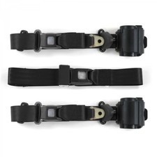 1964-1970 Standard 3pt Bk Retractable Bench Seat Belt Kit - 3 Belts 1964-1970 Standard 3pt Bk Retractable Bench Seat Belt Kit - 3 Belts