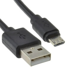 Image of 1.2M USB 2.0 A To MICRO B Data and Charging Cable Lead BLACK