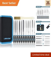 Complete 13PCS Diamond File Kit in Canvas Pouch for Easy Access & Organization