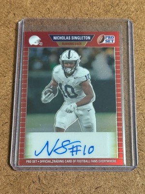 2024 Leaf Metal Pro Set NICHOLAS SINGLETON Penn State TITANS Rookie AUTO # 17/18