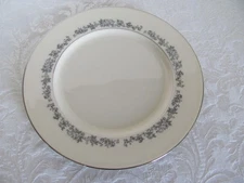 Lenox PROMISE -Floral w/Platinum Trim -USA- 10 1/2" Dinner Plate