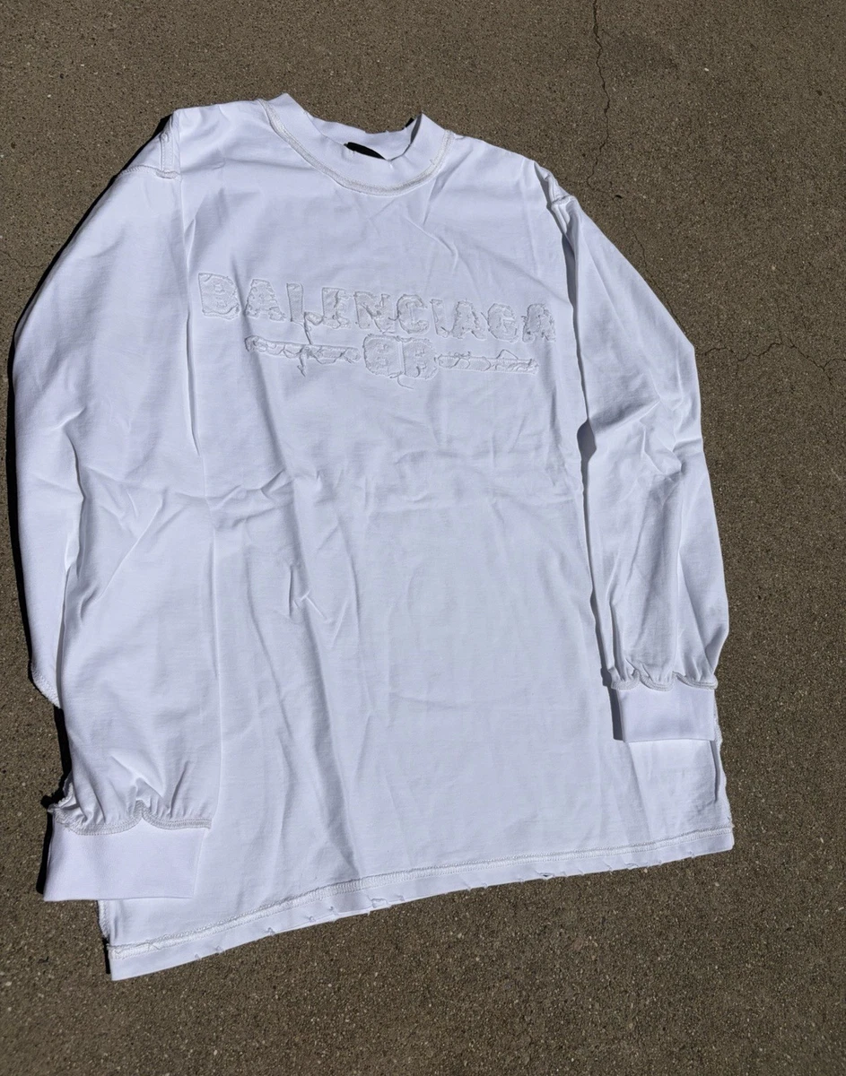 BALENCIAGA ホワイト 長袖シャツ M Balenciaga Long Sleeve White Shirts for Men for sale | eBay