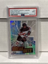 Sarah Fillier 063/100 Break Outs PSA 9 2022 Team Canada Juniors New York PWHL