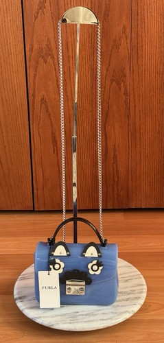 NWT Furla Candy Metropolis Mini Cross Body Bag Sea Blue With Handle See Details - Picture 4 of 14