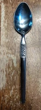 EKCO Eterna La Joya Teaspoon Silverware Stainless Wood Handle Vtg 