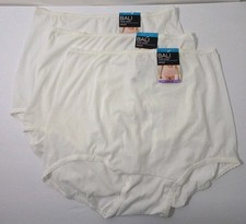 3 Bali Skimp Skamp Brief Panty 2XL 9 Full Coverage Nylon Panties NWT 2633