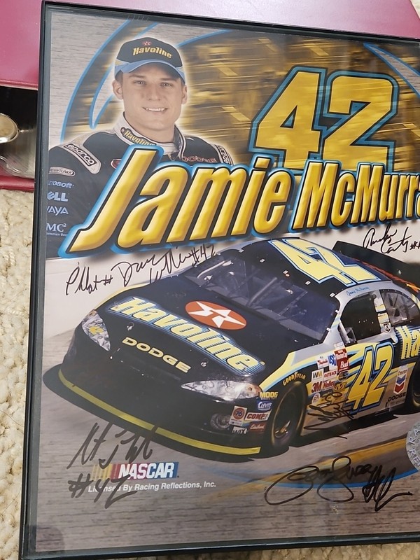 Early Jamie McMurray Autographed 8" x 10" Photo/ Racing Team Autographs 🔥🔥🔥🔥